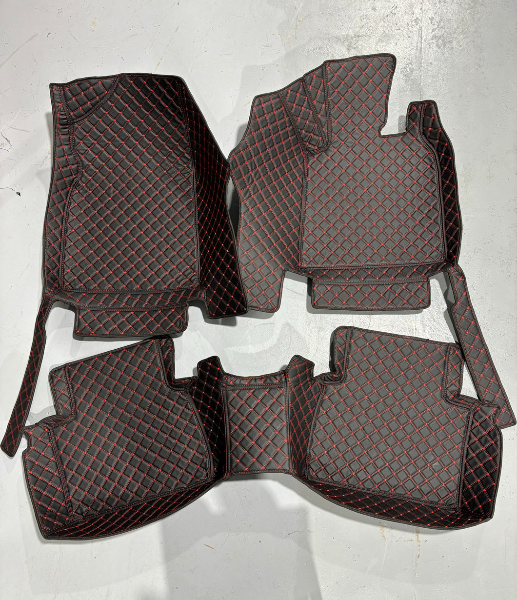 BMW Handmade Custom PU Leather 3D Fully Covered Floor Mats