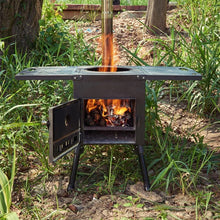 Load image into Gallery viewer, Portable Tent Heating Stove Fire Wood Heater Camping tool Picnic BBQ Cooking Stove
