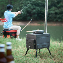 Load image into Gallery viewer, Portable Tent Heating Stove Fire Wood Heater Camping tool Picnic BBQ Cooking Stove
