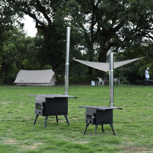 Load image into Gallery viewer, Portable Tent Heating Stove Fire Wood Heater Camping tool Picnic BBQ Cooking Stove
