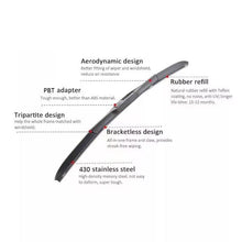 Load image into Gallery viewer, Universal U-type 3 Section  Car Windshield Wiper Blade From 14&quot;--26&quot;
